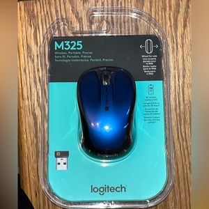 Logitech M325 Blue Wireless Mouse